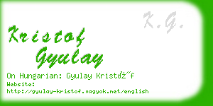 kristof gyulay business card